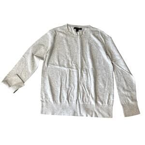 Banana Republic Gray Crew Neck Cotton Light Sweater Women's Size Medium